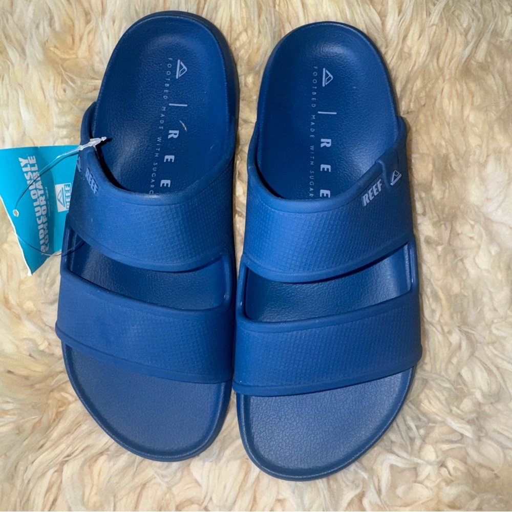 Reef size 6 men’s Mykonos Blue Oasis Double Up Sandals NWT NEW